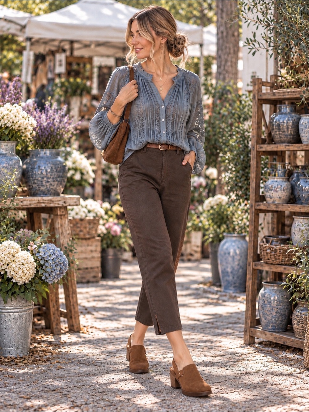LOFT Petite Chocolate Brown Cropped Straight Leg Ankle Zip Trousers | 0P